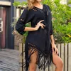 Kobiet stroje kąpielowe Kobiety Sexy Luźne V Neck Solid Casual Beach Sukienka Kostium Kąpielowy Cover Up Bikini 2021 Kobieta Bielizna Zestaw Swimsuit Mujer