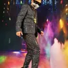Erkek Takım Elbise Blazers Süper Parlak Gümüş Nokta Serin Takım Gece Kulübü Hip Hop Sahne Erkek Şarkıcı DJ Kostüm Kuaför Kişilik Blazer Erkekler