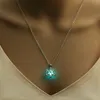 Chains Glowing In The Dark Pearl Pendant Necklace Charm Hollow Snowflake For Women Jewelry Nightmare Before Christmas4054555