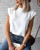 Sexy Womens Zomer T-shirt Stand Kraag Lippen gedrukt Tops Tees Mouwloze Dames Acetaat Maat S-2XL blouses vrouwen vrouw kleding