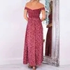 Sexy Strapless Beach Vestido de verano Sundresses Vintage Bohemian Maxi Robe Femme Boho Floral Women Divises Vestidos largos Vestido 210409