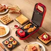 Fabricantes de pão Sanduíche elétrico Waffle Toaster Donuts Baking Machine de café da manhã multifuncional Takoyaki Sandwichera 220V EU ALAR22