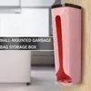 Depolama Şişeleri Kavanozlar Plastik Kendinden Yapışkanlı Doku Kutusu Duvara Monte Çöp Torbası Konteyner Dayanıklı Koleksiyon Mutfak Gadget'ları