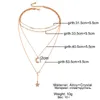 Hanger kettingen gouden ster maan multi-layer kraag verklaring ketting ketting voor vrouwen choker mode-sieraden accessoires gift groothandel