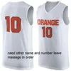 Nikivip custom XXS-6XL made #10 Syracuse basketball jerseys Orange man women youth size S-5XL any name number