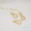 Kolczyki Naszyjnik Designer K Store 2021 EST Moda Afryki Zestawy Biżuterii Dla Kobiet Złoty Silver Color Drop Dangle Earings Pendants1