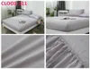 Sheets & Sets Solid Color Soft Polyester Fabric Fitted Sheet Mattress Cover With Elastic Rubber Band Bed