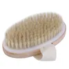 newbath borstel houten ovale handgreep spa douche huidverzorging zachte borstels body scrub massage voor droge skins EWA4708