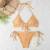 2022FF Womens Designers Swimsuits Maillot de Bain Marcas Biquinis Suits Summer Sexy Bandage Bayeanzug Costumi Bikini Conjuntos de duas peças Swimwears