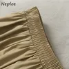 NEPLOE Hoge Taille Heup Drawstring Plooide Design Rok Dames Onregelmatige Mode Zomer Uitloper Losse Jupe Femme Causal 210510