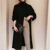 Warm Sweater Women Autumn Dress Winter Long Knitted Dresses loose Maxi Oversize Lady Bodycon Robe Vestidos 210805