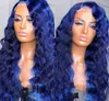 Part Dark Blue Burgundy613 Blonde Lace Front Wigs 13x4 Synthetic Glueless Preplucked Kinky Curly Wig for Black Women5228292