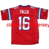 Shane Falco # 16 The Replacements Movie Herren-Fußballtrikot, genäht, Rot, S-3XL, hohe Qualität