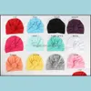 Beanie/Skl Caps Hats & Hats, Scarves Gloves Fashion Aessories Europe Mother Infant Baby Kids Hat Knot Headwear Child Toddler Beanies Turban