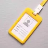 Casual Business ID Holders Bag Women Men Travel Plastic Bank Bus Holder Keyring Key Wallet Chain Case Card