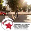 Cat Collar prowadzi 1 PC Christmas Dog Collar Regulowany Pet Creative Star (Red)