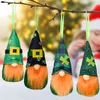 Party Supplies Patrick's Day Hanging Gnome Ornaments Irish Handmade Leprechaun Tomet Lucky Clover Decorations ZC744