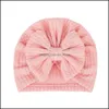 Kepsar hattar tillbehör baby, barn moderskap spädbarn baby hatt solid färg båge headwear barn toddler indisk turban mjuk bekväm höst