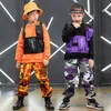 Crianças meninas meninos hip hop dança roupas corredores calças calças para crianças algodão solto camuflagem esportes harem calças nova 969 v2