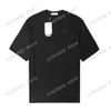 22SS Mężczyźni Kobiety Designers Koszulki Koszulki List Jacquard Haft Krótki Rękaw Człowiek Crew Neck Streetwear Black White Gray Purple Blue S-2XL
