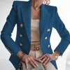 Blazer femmes bureau veste Double boutonnage Harajuku coupe ajustée femme manteau dames tenue