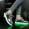 Led Slippers USB illuminated krasovki luminous sneakers glowing kids shoes children with light Sole for girls&boys 220208