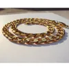 Ouro sólido g / f autêntico 18 k estampado 10mm 24 "link link Chain Chain Colar feita