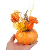 Citrouilles artificielles feuille d'érable grenade Table décor à la maison maison accessoire automne récolte Thanksgiving Halloween fête décor Y0829