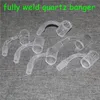 Smoking Accessories luxury sandblasted fully weld quartz banger OD 25mm with 14mm male 90° for glass bong dab rigs dabber wax tools