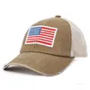 11 färg tvättad självständighet dag amerikanska flaggan hästsvans hatt bun sommar sol visor utomhus baseball cap party supplies t2i52100