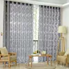 Ready Made Semi-blackout Curtains Blind Panel Fabrics For Window Purple Living Room Treatment Black White Curtain & Drapes