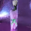 単一のバラのディスプレイの石鹸の花の透明なプラスチックPVCボックスガールフレンドのための材料の贈り物を梱包