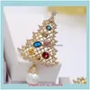 Pins Brooches Jewelry Winter Pearl Series Ochre Christmas Tree Pine Brooch Luxury Temperament Ladies Pin Aessories 7540