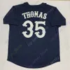 Frank Thomas Jersey 2005 WS Pinstripe Cooperstown Hall Of Fame Patch Vintage 1990 Turn Back Mesh BP Nero Navy Pullover Pinstripe Bianco Donna