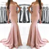 2021 Sexy Off The Shoulder Mermaid Bridesmaid Dresses Plus Size Satin Long Maid Of Honor Gowns Wedding Guest Party Dress