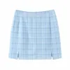 Mini jupes à carreaux de mode coréenne pour femmes, jupe crayon vintage kawaii, douce faldas mujer 210521