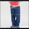 Clothing Apparel Drop Delivery 2021 Uncledonjm Mens Colorful Tadpole Printed Letter Casual Pants Hip Hop Biker Men Clothes Denim Jeans Mez681