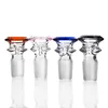 14mm Smoking Bowls Hookah Accessories Smoke Handle Pipe Mini Glass Oil Burner Pipes for Dry Herb Random Color