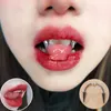 1 PC Punk Grills Dentaires Dracula Septum Piercing Dent De Tigre Clou En Acier Inoxydable C Rod Lèvre Anneau Zomibe Vampire Dents Décoration4461783