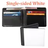 Sublimation Coin Purse Bag Blank DIY Leather Man Wallet Creative Card Package Passport Holder Birthday Gift