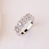 Trouwringen Maat 4-12 Drop Verkoop Hoge Kwaliteit Luxe Sieraden 925 Sterling Zilver Ronde Pave 5A CZ Eternity Dames Ring