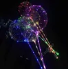 LED Bobo Balloon With 31.5inch Stick 3M String Balloon LED Light Christmas Halloween Birthday Balloons Party Decor Bobo Balloons DHF57