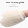 Loofah spons badhandschoenen schrob om badkamer scrubs te exfoliëren