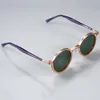 Solglasögon vintage liten runda alloyacetat tavat unikt ihålig inlay design polariserad lins god kvalitet kvinnor man glasögon5149694