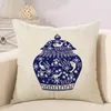 Klasyczny chiński styl niebiesko -biały porcelanowy bawełniany bielizny domowe sofa poduszka poduszka samochodowa poduszka poduszka poduszka/dekoracja