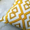 Gelbe Kissenbezug Nette Diamant Geometrische Stickkissen Kissenbezug mit für Schlafsofa Einfaches Zuhause dekorativ 45x45cm 210907