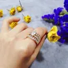 U0wj Trouwringen Europese Mode Engagement voor Vrouwen Partij Sieraden Luxe Goud Kleur Ingelegd Zirconia Ring Anillos Mujer