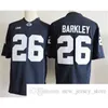 NCAA Penn State Nittany Lions College Football Wear 2 Marcus Allen 9 Trace McSorley Jersey 26 Saquon Barkley 88 Mike Gesicki Bleu Blanc Maillots