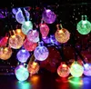 25mm LED Solar String Light Garland Decoration 8 Modele 20 Heads Crystal Culbs Bubble Ball Lampa Wodoodporna na Outdoor Garden Lla9193