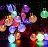 25mm LED Solar String Light Garland Decoration 8 models 20 Heads Crystal Bulbs Bubble Ball Lamp Waterproof For Outdoor Garden LLA9193